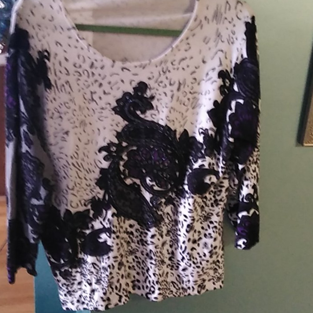 Embellished Stretch Sweater